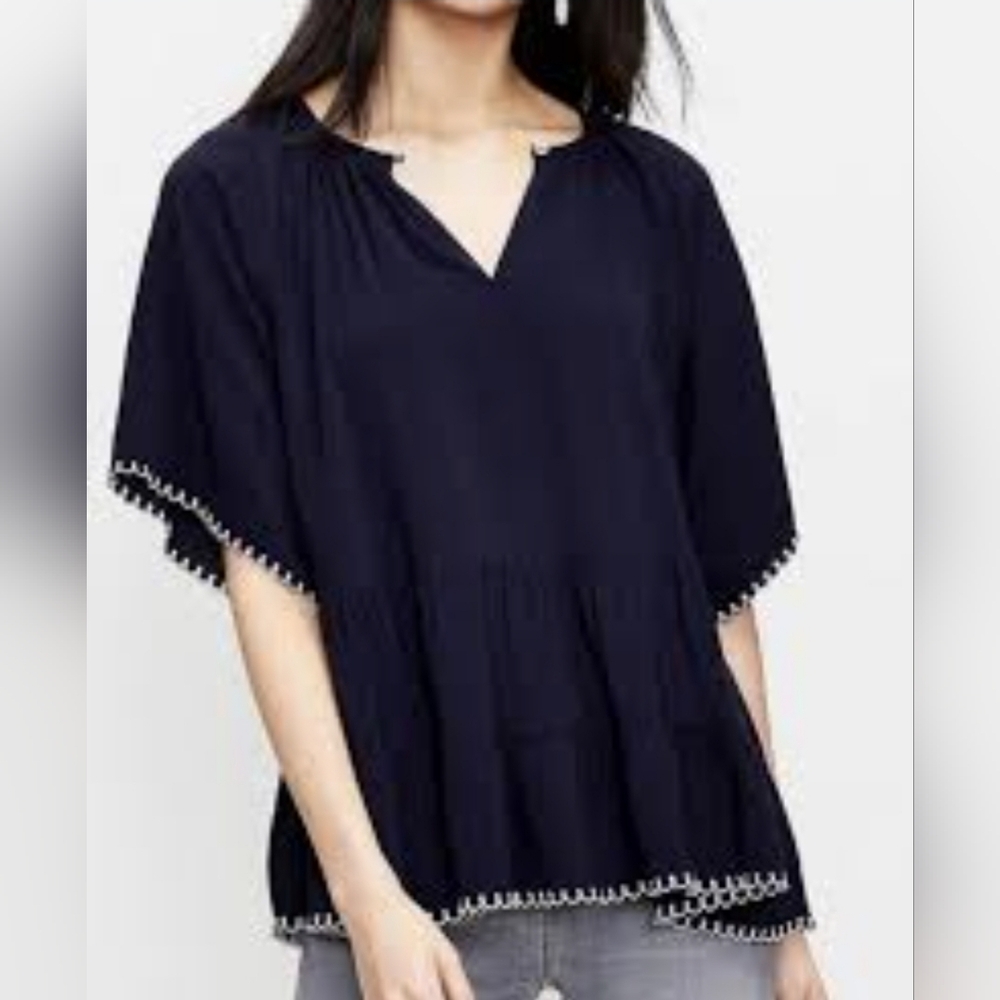 Loft womens top sz M flawless baggy casual boho office wear travel